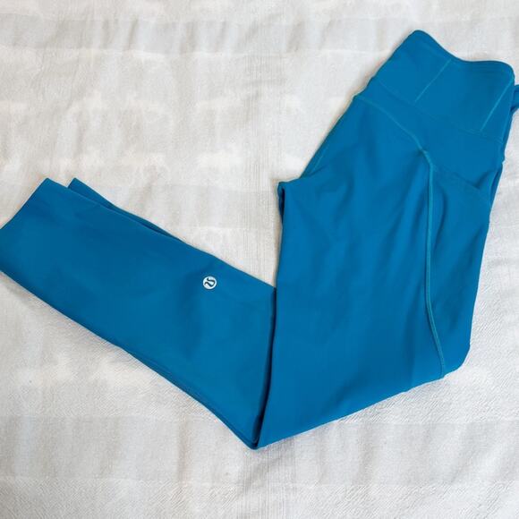 Lululemon Fast and Free High Rise Crop 23” in Hawaiian Blue Size 4 - Picture 11 of 11